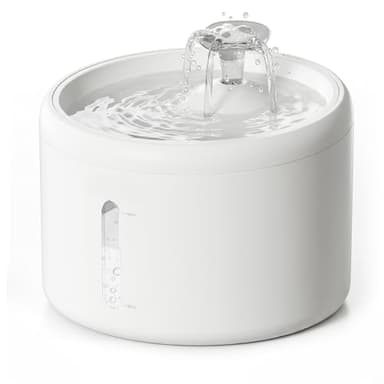 Fontaine a Eau Chat 2,5L Grande Capacité, Ultra Silencieuse 8dB, 6 Filtres Multi-Niveaux, Distributeur Eau Chat avec Fenêtre Visuelle, Design Démontable Rapide, ABS Sain (INCL. 1 x Filter)