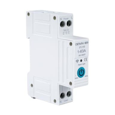 Wattive WiFi Disjoncteur Connecté, Tuya Interrupteur Connecté Intelligent 1P 63A DIY Interrupteur WiFi Relais pour Smart Home avec Mesure, Fonction de Temps