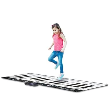 DEQUBE DQB XL Couverture Musicale de Piano pour Le Sol, Blanc et Noir, 180 x 73 cm (917D00036)