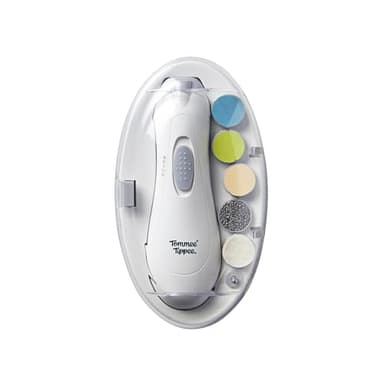 Tommee Tippee Lime à Ongles Électrique pour bébé, Coupe-Ongles à Piles pour Enfant en Bas Âge avec Éclairage LED et Six Têtes de Limage pour Bébé et Adulte