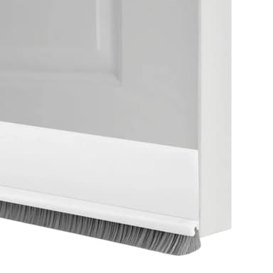leruiyezs brosse bas de porte auto-adhésive 100 cm blanc balai de porte isolant contre le froid et la chaleur calfeutrage phonique étanche ajustable pour portes intérieures et extérieures