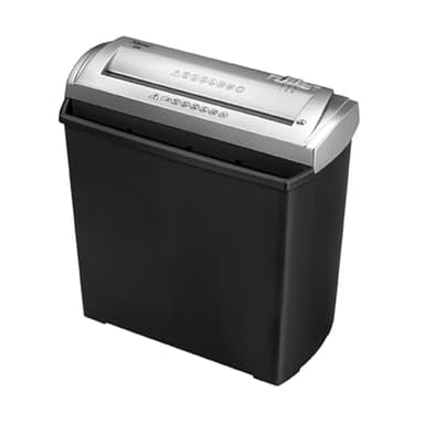 Fellowes FS-5S Destructeur de Documents, 5 Feuilles, Coupe Droite, P1, Bac 11L, Déchiqueteuse Papier Maison/Bureau, Usage Personnel, Compact et Silencieux, Noir