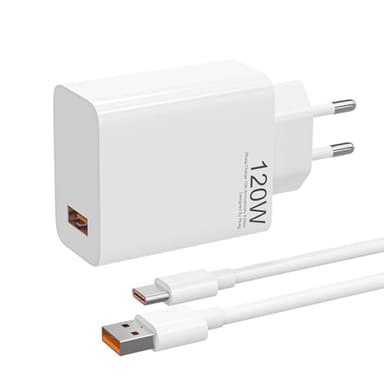 120W Chargeur Rapide USB, pour Xiaomi 14T Pro /14 Ultra/13T Pro /13 Lite/12T/11T, pour Redmi Note 13 P +/12 P +/11 P + etc, avec 6A Câble USB C 2M