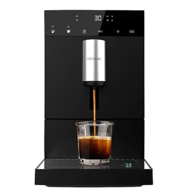 Cecotec Machine a Cafe Grain Cremmaet Compact. 19 barres, Système Thermoblock, Grains de café fraîchement moulus avec Plug&Play, Réservoir de café de 150gr avec moulin, 1,1 L d'eau