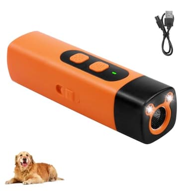 Suevut Dispositif Anti-Aboiement pour Chiens,Appareil contrôle Anti-Aboiement à ultrasons,Anti Aboiement Chien Ultrason Rechargeable,avec 3 fréquences réglables,pour Chiens Petite,Moyenne et Grande