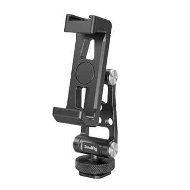 SMALLRIG Support de Téléphone en Métal avec Cold Shoe, Adaptateur Universel de Téléphone Portable, Joints de Réglage Gratuits, Support de Trépied de Téléphone pour Smartphones - 4382