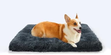 MDDK DY Panier Lavable pour Chien déhoussable - Lit Moelleux Taille Moyenne (75x50x8 cm) avec Base antidérapante - Gris foncé