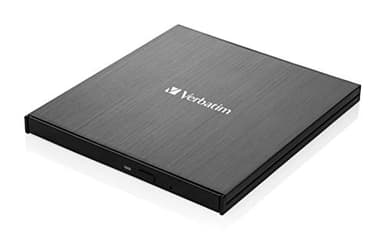 Verbatim Slimline Graveur CD/DVD Externe I USB 3.2 Gen1 avec Connection USB-C, câble USB-C vers USB-A Inclus, Compact, Graveur DVD Externe, Lecteur CD Externe, Lecteur CD DVD Externe, Design Mince