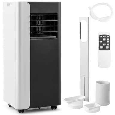 GOPLUS Climatiseur Mobile d'Air 3-en-1 7 000 BTU, Refroidisseur d'Air Portable avec Ventilateur, Déshumidificateur, Minuterie, Écran LED, Télécommande, Refroidisseur par Évaporation pour Pièce de 28 m