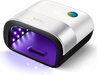 Lampe à Ongles LED UV Professionnelle, SUNUV Séchoir Gel Vernis Polymérisation Light Machine, avec Capteur Automatique et Ecran LCD à la Maison et au Salon
