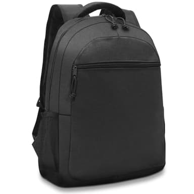 Waytex 71066 Sac à Dos pour Ordinateur 17" - Noir, Bretelles Respirantes, Poche Latérale en Filet, 22L, Imperméable, Poche Avant Zippée, Compartiment Matelassé pour PC Portable