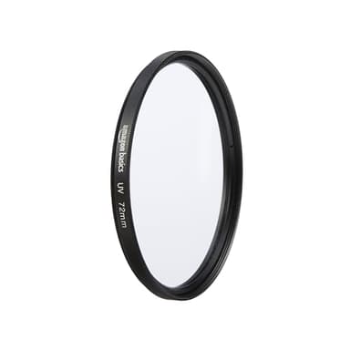 Amazon Basics 72 mm Filtre de Protection UV Circulaire pour des Images Plus Nettes, Protège Contre la Poussière, la Saleté et les Rayures