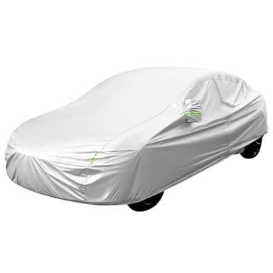 QWORK® Housse de Voiture, 470x180x150cm extérieure Anti-Rayures, Protection UV et imperméable Housse de véhicule, pour Plupart des berlines