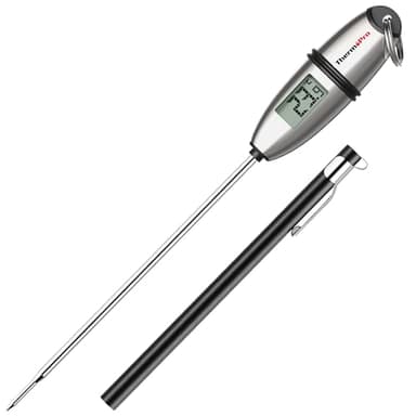 ThermoPro TP02S Thermometre Cuisine Patisserie Numérique 3 Secondes Instantané pour Boissons Chaudes Lait Les Confiseries Sucre avec Longue Sonde de Cuisson
