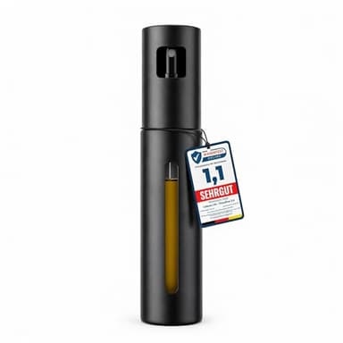 Leisure Life® | NOUVEAU : Pulvérisateur d’huile 2.0 – Acier inoxydable 100 ml | Protection UV, sans BPA, compatible lave-vaisselle | spray fin | pour cuisine, barbecue & friteuse à air