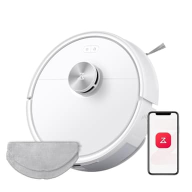 roborock Q7 M5 Set Aspirateur Robot Laveur 10 000 Pa, Double Conception Anti-Enchevêtrement, Durée de Nettoyage Prolongée, Navigation avec LiDAR Précis, APP, Blanc