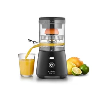 CASO CP 400 Lift - Presse agrume electrique avec cône universel pour oranges et agrumes, 300 W, anti-éclaboussures, extraction élevée du jus, pieds à ventouse, sans BPA, compatible lave-vaisselle