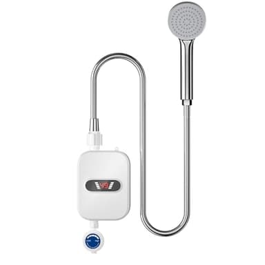 Chauffe Eau Électrique LED 3500W IPX4 Instantané Étanche - Ensemble de Douche Thermostatique pour Salle de Bain et Cuisine