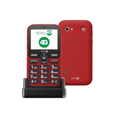 Doro - Leva L10 - Téléphone Portable Senior - Téléphone 4G Débloqué - Grand Écran - Son HD Puissant - Appareil Photo - Touche d'Assistance avec GPS - Socle Chargeur Inclus - Noir