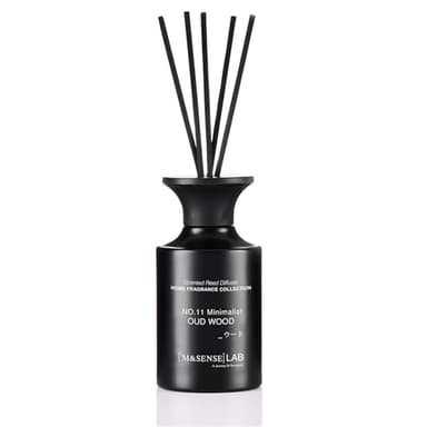 M&SENSE 300ml Diffuseur Parfum Maison|Bois de Oud|Diffuseur de Parfum avec 8 Bâtonnets|Parfum D'intérieur De pour Salle de Bain,Chambre,Salon|Reed Diffuser