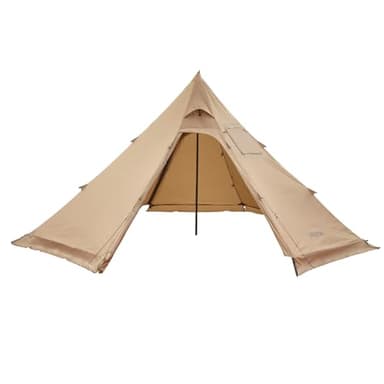 VEVOR Tente Chaude Tipi pour 4 Personnes, Tente d'hiver Portable avec Trou de Poêle, Toile Imperméable à Revêtement PU2500 mm, Abri Léger 4 Saisons, pour Camping, Randonnée, Pêche, Chasse, Taille M