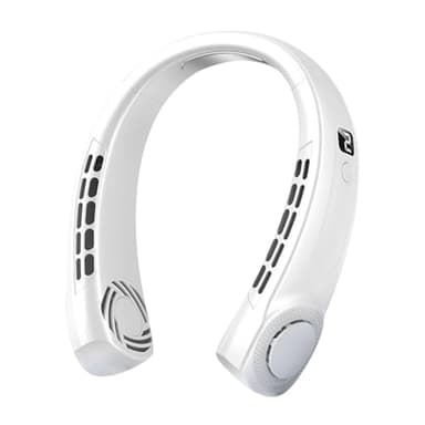 Tomedeks Tomdesk Mini Ventilateur Portable USB de cou sans lame Silencieux avec flux d’air à 360°,3 Vitesses Rechargeable Mini Climatiseur Personnel pour Bureau Domicile Voyage En Plein Air(B)