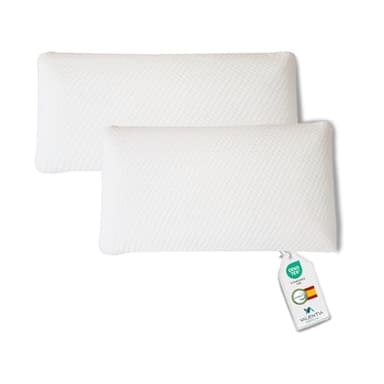 VALENTIA MEDICAL Oreiller Memoire Forme 70 cm Lot de 2 - Oreiller Ergonomique Cervical - Housse Lavable et déhoussable + Coussin Orthopédique + Coussin Memoire Forme