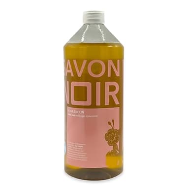Savon Noir 100% L'Huile de Lin 1 L - Pour Entretien Maison, Terrasse - Adapté au Cuirs, Céramiques, Carrelages, Sanitaires - Sans Additif- La Compagnie du Bicarbonate.