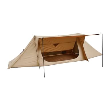 VEVOR Tente Chaude pour 2 Personnes, Tente d'hiver Portable avec Trou de Poêle, Piquets, Sac de Transport, Abri Léger à 4 Saisons, Tissu Imperméable PU2500 mm, pour Camping, Randonnée, Pêche, Chasse