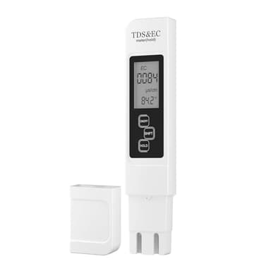 Arvoni TDS Meter Testeur Eau Potable, 3 en 1 TDS EC Mètre Température avec Écran Rétroéclairé, Testeur de pH et Testeur Piscine, Ph Metre Électronique pour Aquarium et Testeur de Qualité de l'eau