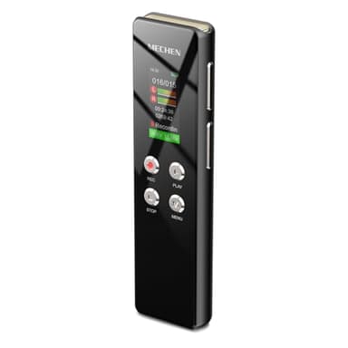 MECHEN V01 Dictaphone 128 Go, enregistreur vocal avec enregistrement VOX, protection par mot de passe, réduction automatique du bruit, 300 mAh (autonomie de 15h)