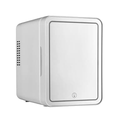 Lipwort Mini Frigo, Mini Frigos Cosmetique, avec Miroir De Maquillage Frigos De Chambre, 4l Petit Frigo, Petit RéFrigéRateur Portable pour Chambre à Coucher, Bureau, Dortoir, CosméTiques (White)