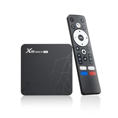 Boitier Android TV, TV Box Android 14 avec 2GB 16GB RK3518 Quad-Core 64bit Cortex-A53 chipset, Android TV Box 2025 Prend en Charge Le WiFi bi-Bande, Bluetooth 5.0, HDMI 2.0 et HD 4K