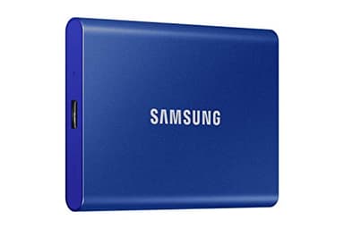 Samsung SSD Externe T7 1 To, Bleu, MU-PC1T0H/WW, Vitesse de lecture/écriture jusqu'à 1050 Mo/s, Sécurisation par mot de passe