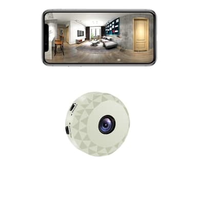 qoiq Camera Espion WiFi 1080P Mini Caméra de Surveillance Interieur/extérieur sans Fil avec Enregistrement Camera Espion a Distance Discrete Enregistreur Spy Cam Detecteur Mouvement (Grey White)