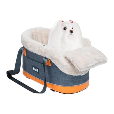 Siège d'auto pour chien console - Siège rehausseur pour animaux de compagnie - Compagnie aérienne de transport d'animaux | Lin Confortable Velours | Sacs de voyage pour chien avec sangles | Conception
