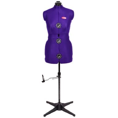 Prym Genius Ideas 611757 Mannequin de Couture L « Prymadonna », 8 pièces, Pflaumenblau (4-bein Standfuß)