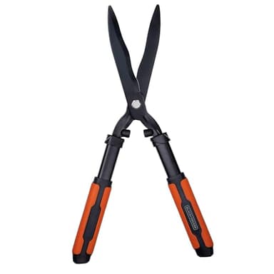 BLACK+DECKER Taille Haie Ondulé - Cisaille de Jardin 53 cm - avec Lames Dentelées en Acier - Outillage de Jardin - Noir/Orange