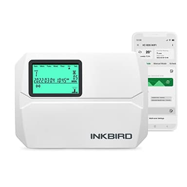 Inkbird Programmateur Arrosage WiFi 8 Voies, Minuterie Irrigation Intelligent Arrosage Automatique pour Jardin avec Couvercle Résistant aux Intempéries et Réglage Saisonnier
