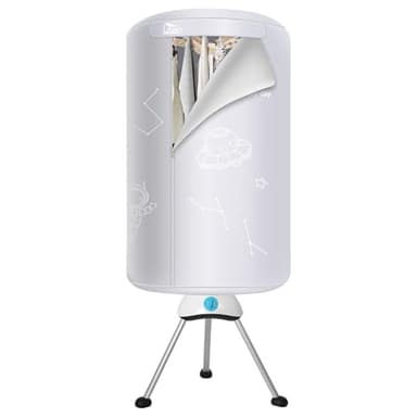 Sèche-linge électrique, Séchoirs à Vêtements à Pompe à Chaleur 1000 W, Sèche-linge à Minuterie, Séchoirs à Chauffage à 2 Couches, adapté à la Lessive Domestique et aux Appartements, 140cm-Gris