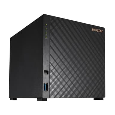 Asustor Drivestor 4 Gen 2 AS1204T, Boîtier de Stockage réseau NAS à 4 Baies, processeur Quad-Core 1,7 GHz, Port 2,5 GbE, DDR4 1 Go, 3 Ports USB 3.0 (sans Disque)