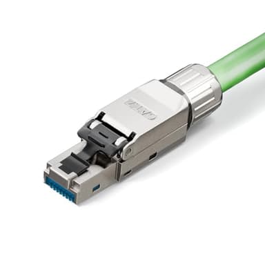 LEENUE Lot de 1 connecteurs RJ45 blindés CAT 7 sans outil, 10 Gbps/600 MHz Doré Connecteurs RJ45 PoE pour câbles d'installation Cat7 Cat6A Connecteur LAN Cat7 sans outil réutilisable