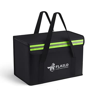 FLASLD Grand Sac Lipo Ignifuge pour Le Stockage et Le Chargement de la Batterie au Lithium, 355 x 198 x 240 mm, boîte étanche pour Documents et Objets de Valeur