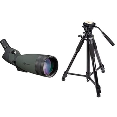 Bresser Pirsch 25-75x100 45° Longue Vue & TR 688 V Vidéo Trépied avec rotule 2 Voies Noir