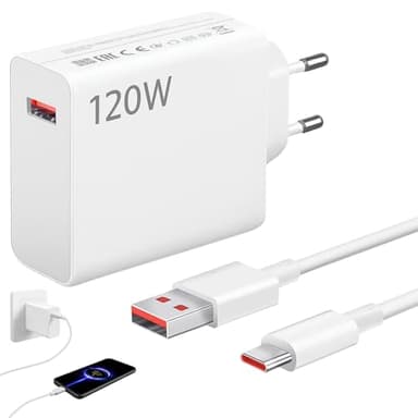 Seefey Chargeur 120W pour Xiaomi,Chargeur Ultra Rapide,Blanc Bloc Chargeur Charge USB C pour Xiaomi 14T Pro/13 Lite/13/12T Redmi Note 14/11S/11/12Pro/POCO X6/ X4 GT Pad 6 5