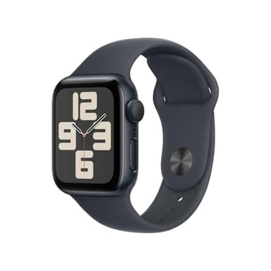 Apple Watch SE (2ᵉ génération) 40 mm GPS Montre connectée avec Boîtier en Aluminium Minuit et Bracelet Sport Minuit (S/M). Suivi activité et Sommeil, détection Accidents, Suivi fréquence Cardiaque