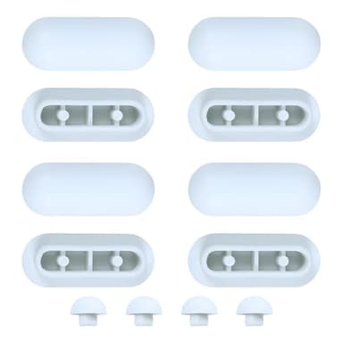 Lpolkvemelh 12 Pièces Tampon Abattant WC, 8 Tampons Anneaux 4 Tampons Couvercle Pare-Chocs de Siège de Toilette Amortisseur WC Pièces de Rechange Amortisseurs pour la Maison Le Bureau l'hôtel