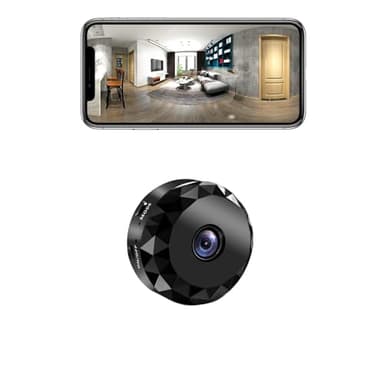 qoiq Camera Espion WiFi 1080P Mini Caméra de Surveillance Interieur/extérieur sans Fil avec Enregistrement Camera Espion a Distance Discrete Enregistreur Spy Cam Detecteur Mouvement (Light Black)