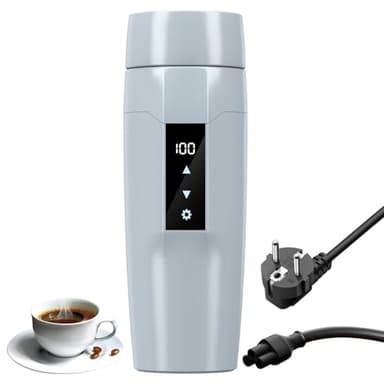 Bouilloire électrique de chauffage avec contrôle de la température, réglable de 40~100 ℃, mini tasse électrique portable de voyage, anti-fuite, tasse d'isolation à chauffage rapide de