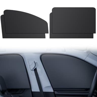 Wesoke Stores De Fenêtre De Voiture 4 Pièces Rideaux De Confidentialité Automatiques, Pare-Soleil Magnétiques pour vitres Latérales Avant Et Arrière De Voiture, Housses De Rideaux Universelles